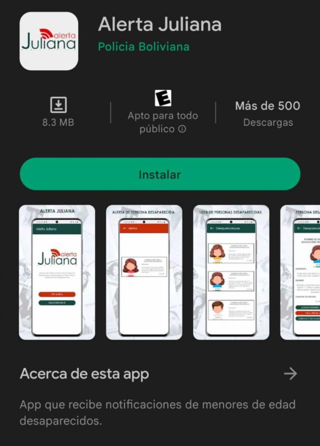 App “Alerta Juliana” facilitará hallar a menores extraviados