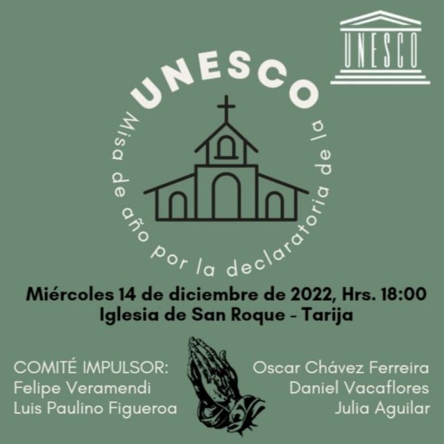 Con una misa a San Roque, celebrarán un año de la declaratoria como Patrimonio de la Humanidad