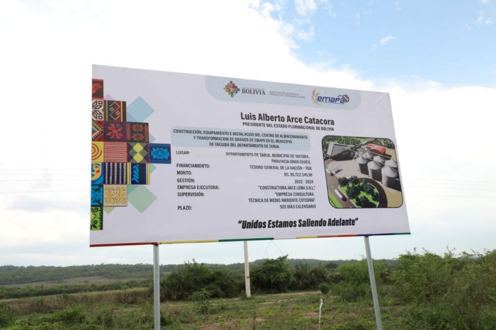 Arce dará inicio a la construcción del “Centro de Almacenamiento y Transformación de Granos” en Yacuiba