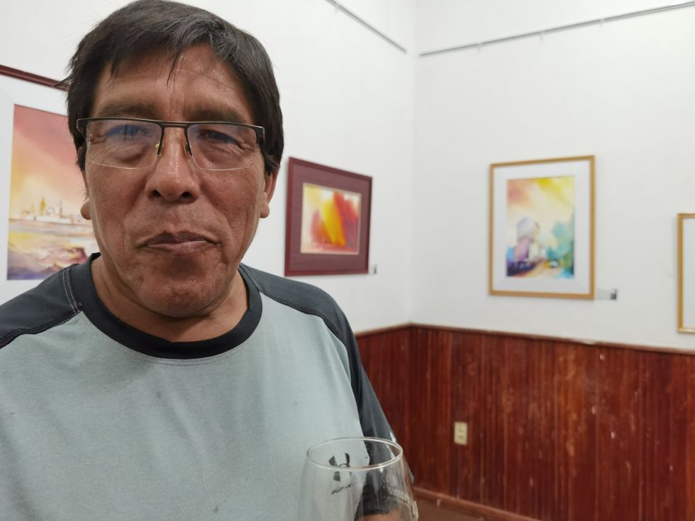 El comandante Rolando disfruta de la muestra