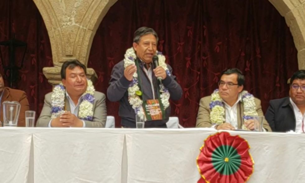 Choquehuanca afirma que el "proceso de cambio" es también "re-no-va-ci-ón"