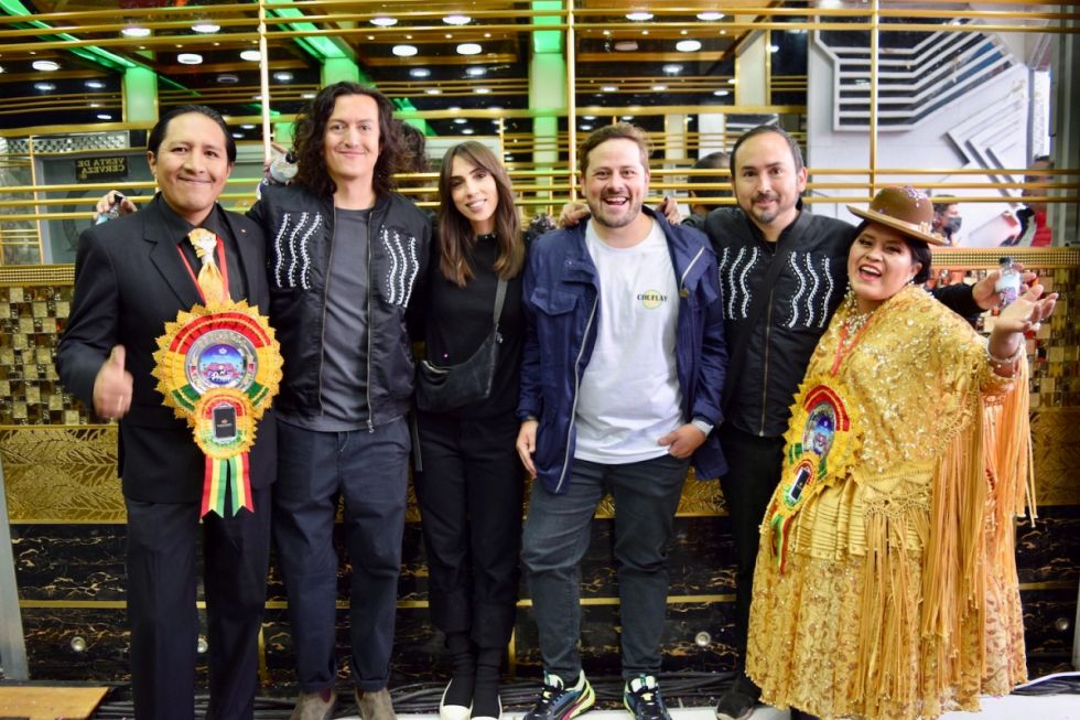 Noel Bautista, Marco Cuba, Ivana Alvestegui, Ignacio Rojas, Aníbal Aguilar y Lilian Cruz, organizadores y pasantes del Electro Preste 2023