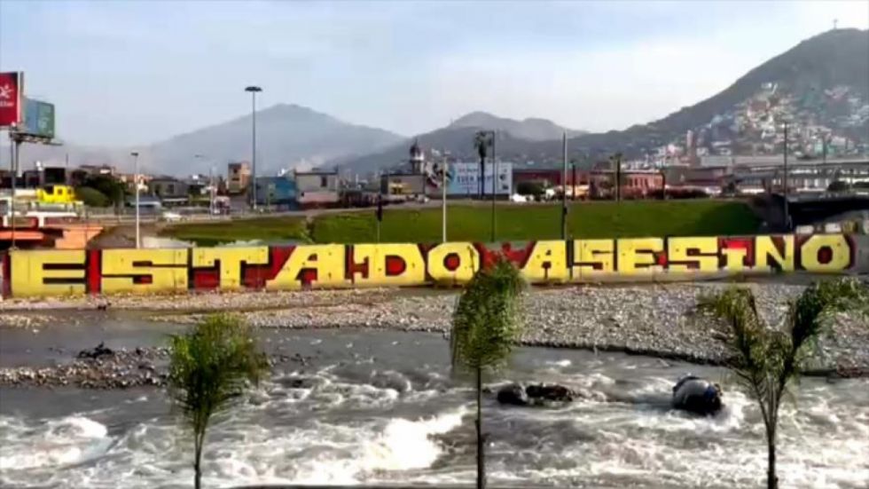 "Estado asesino": Pintan mural contra Gobierno de Boluarte