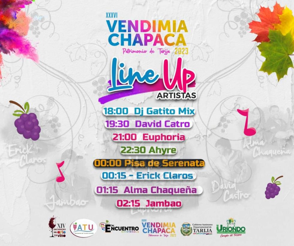 Entérate del programa para la serenata de la Vendimia Chapaca 2023