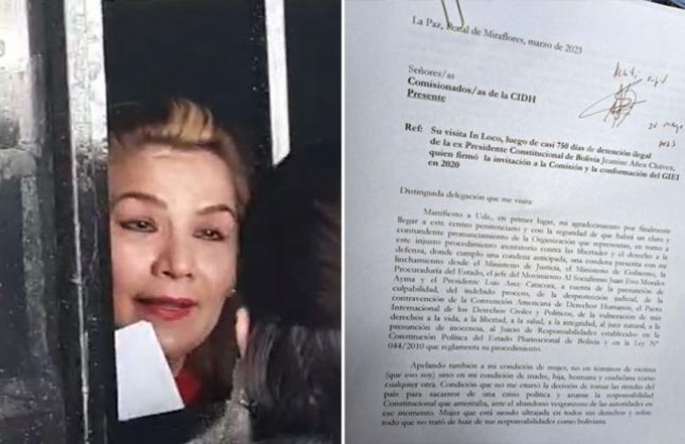 Añez se reúne con la CIDH, le reitera sus denuncias y le reprocha tardar dos años para visitarla