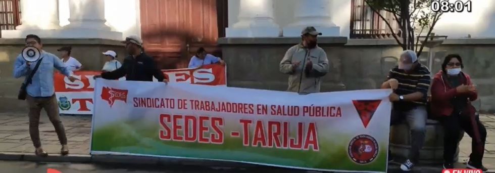 Protesta del Sedes Tarija 