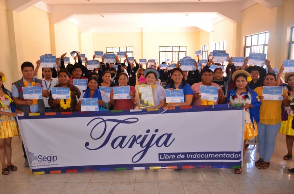 Segip declara a El Puente como el tercer municipio de Tarija libre de indocumentados