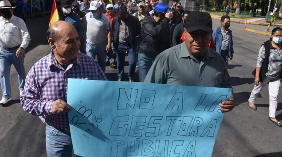 Tarija: Sectores protestan en rechazo de la Gestora Pública