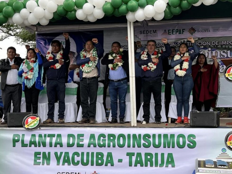 En Yacuiba empieza construcción de la Planta de Agroinsumos con inversión de Bs 65 millones