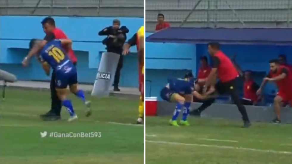 Enloqueció Farías, fue expulsado por doble agresión en Ecuador (Video)