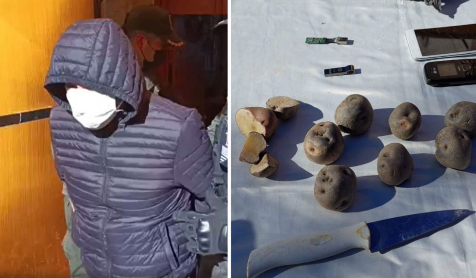 Atrapan al recluso que lanzaba droga al exterior de la cárcel de San Pedro usando papas como proyectil