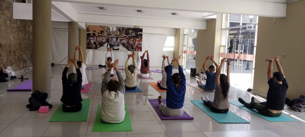 Una práctica de Yoga.