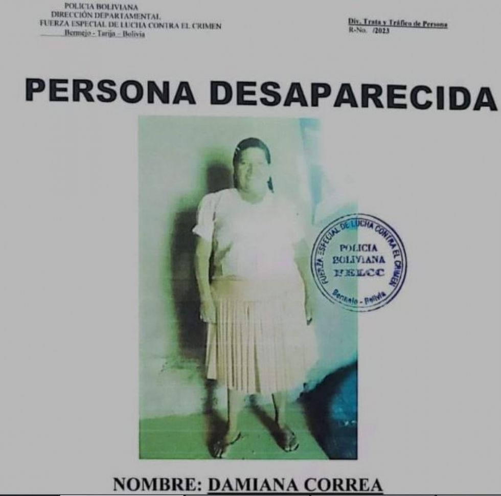 Mujer se encuentra desaparecida hace 17 días en Bermejo