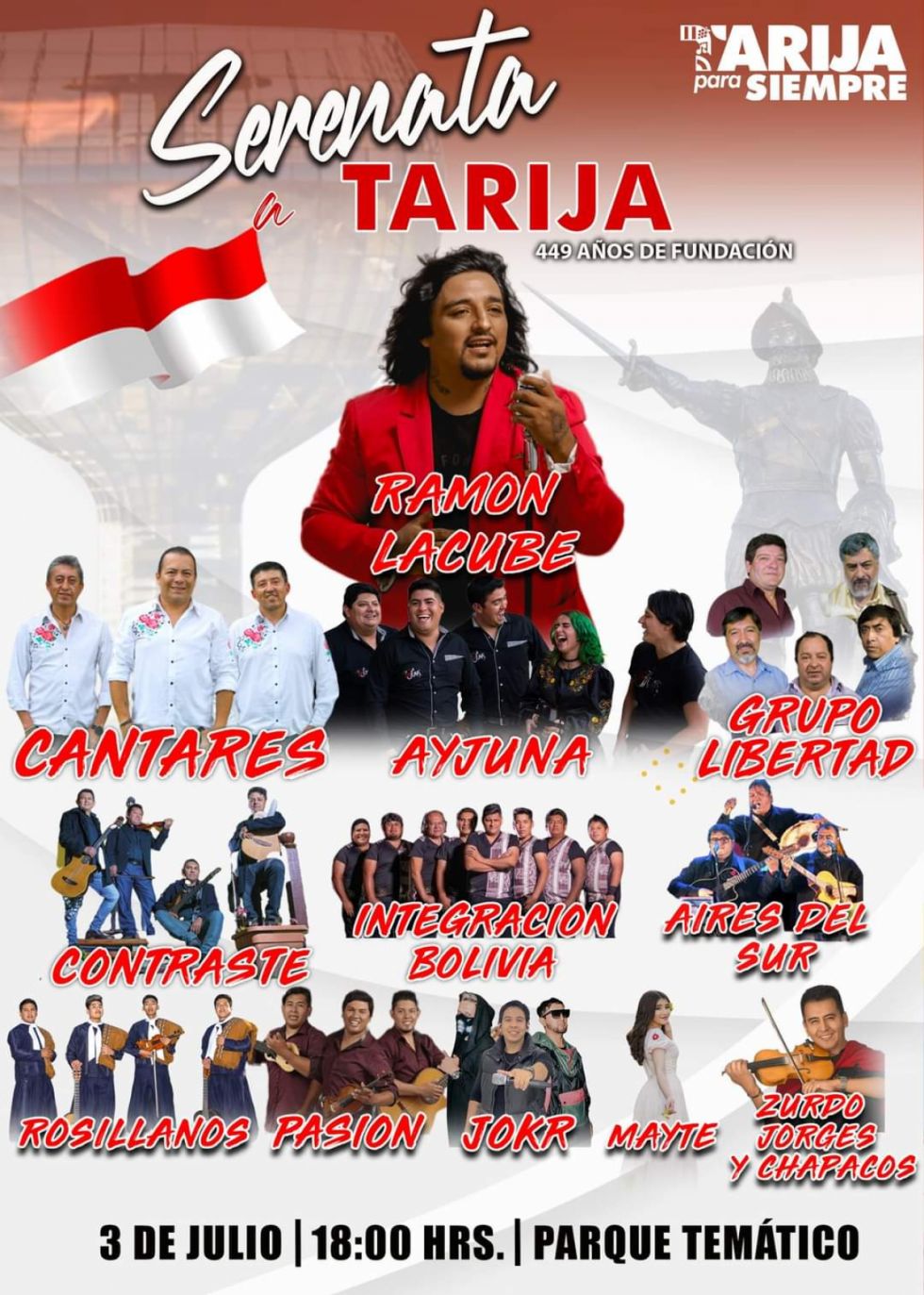Lanzan cartelera con 12 artistas para la serenata a Tarija