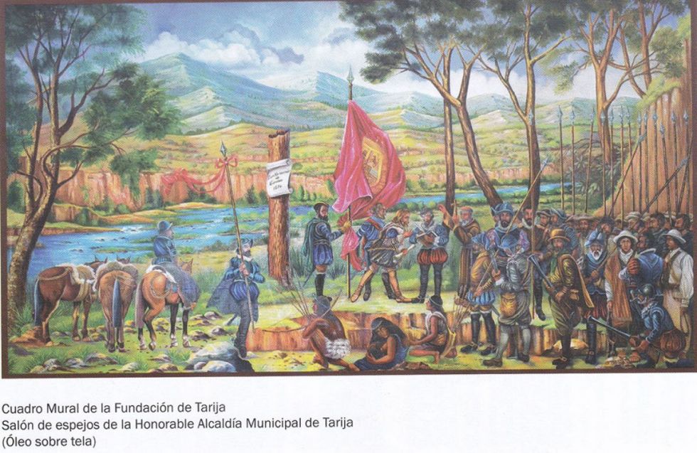 Mural de la fundación de Tarija