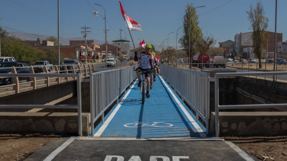 Tarija: El Municipio inaugura 4,5 Km de la Ciclovía Central