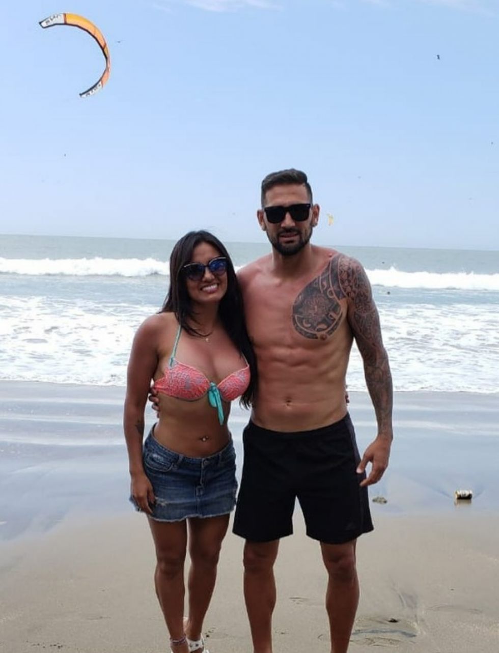 Noelia Sargenti con su pareja