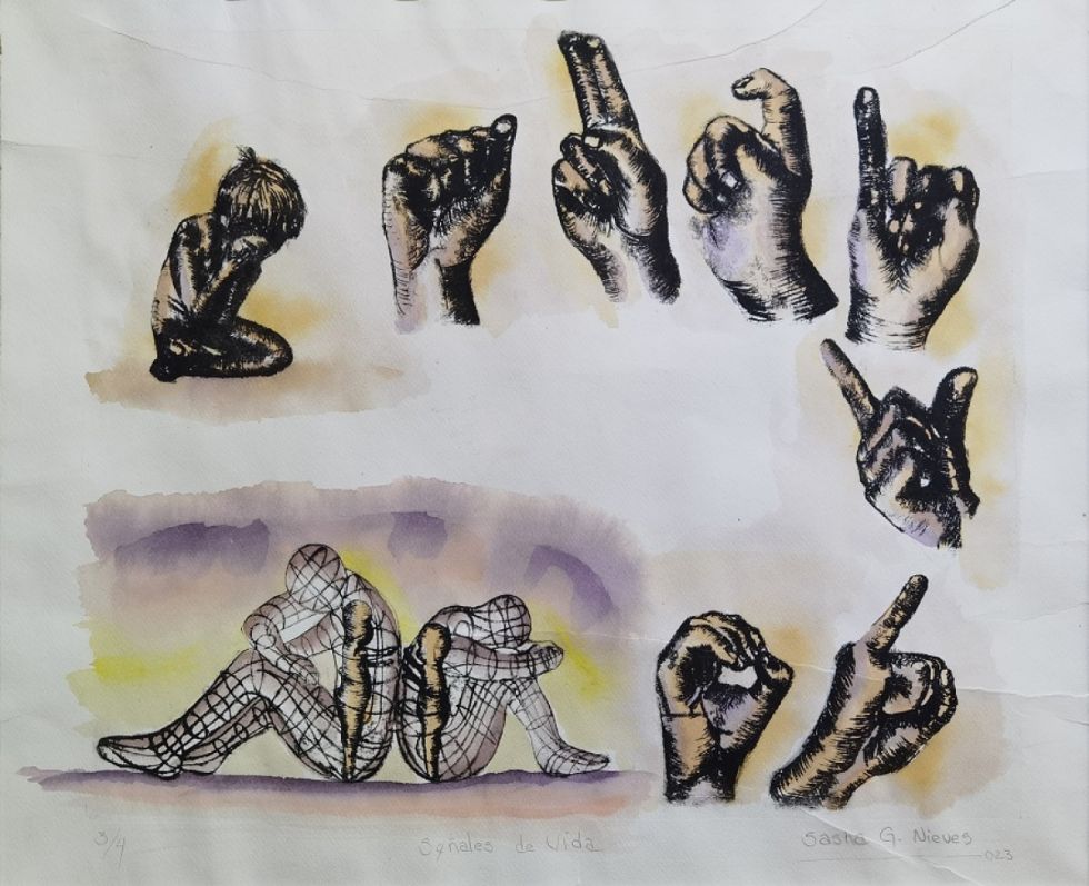 Señales de vida, de Sasha Nieves. Algrafía.