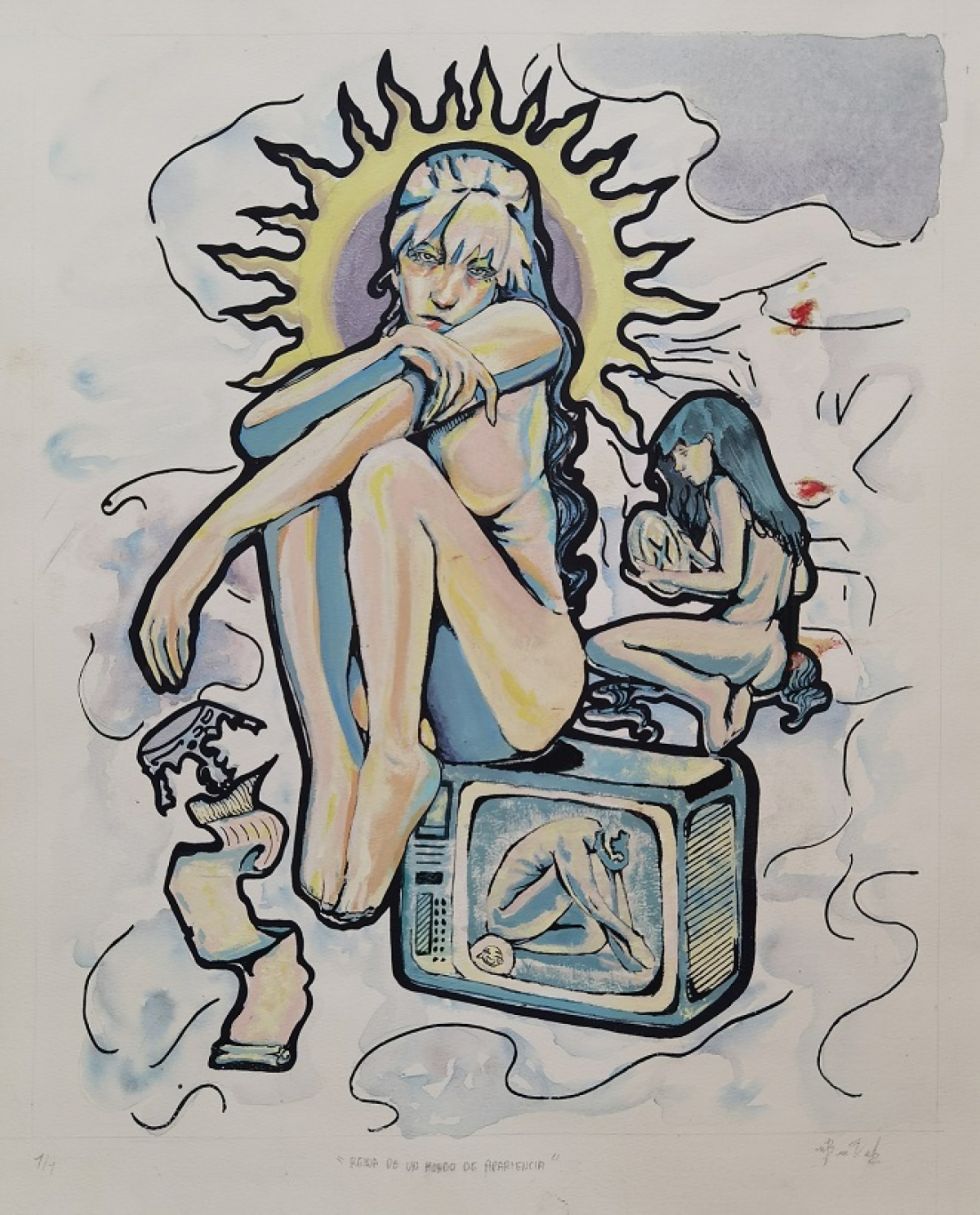 Reina de un mundo de apariencia, de Valeria Cortez. Técnica mixta.