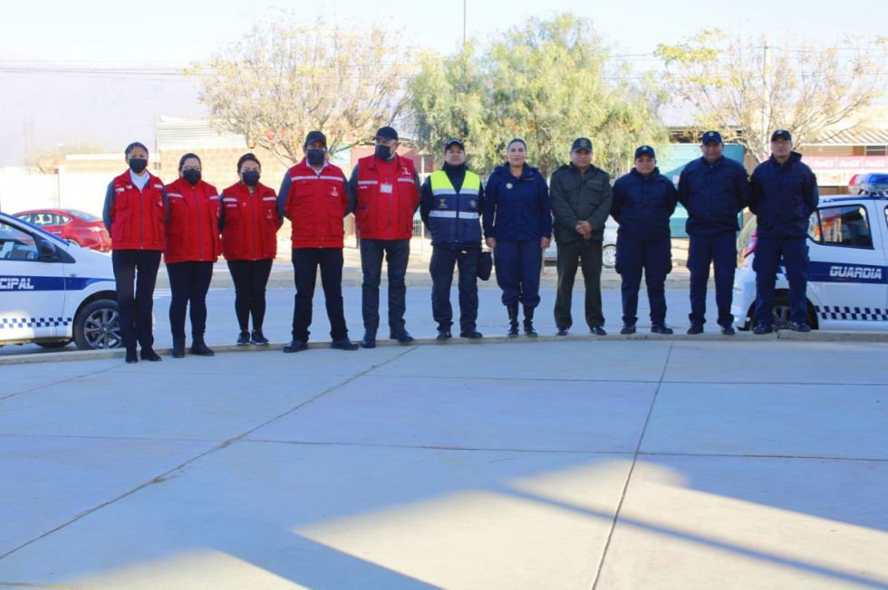 Funcionarios de Orden y Segurdad Ciudadana, Guardia Municipal y Secretaría de Salud coordinan acciones en beneficio de los peregrinos