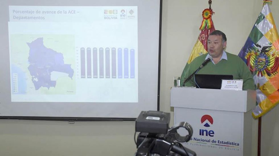 El INE concluye al 100% la actualización cartográfica estadística en Bolivia 