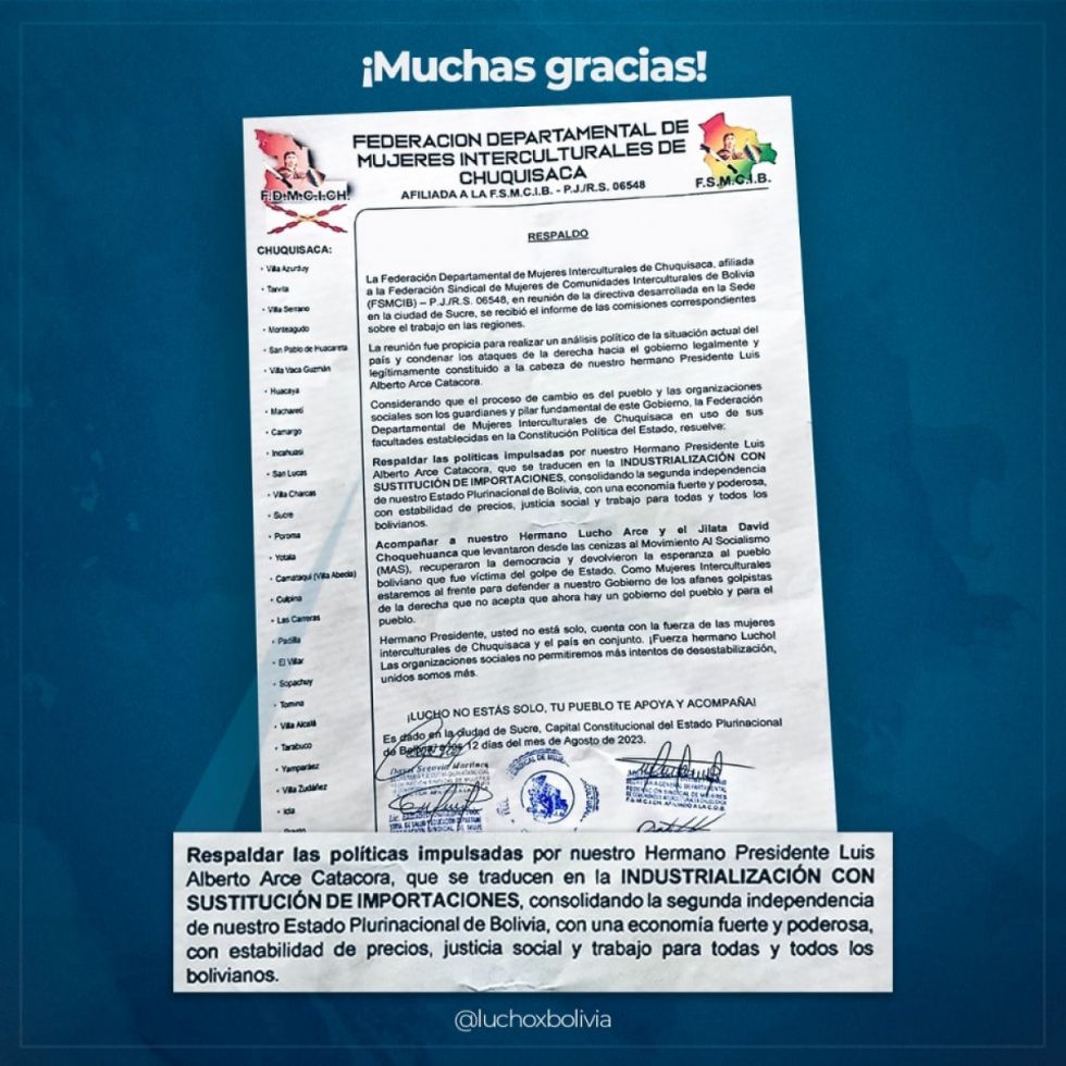 Arce: Con unidad recuperamos la democracia
