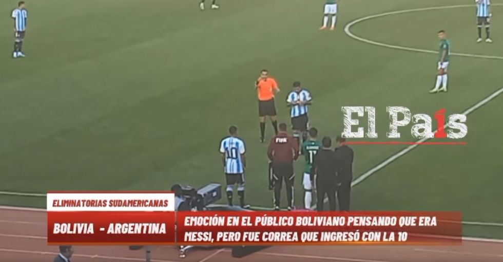 Confunden a Correa con la 10 y corean en el estadio "Messi, Messi"