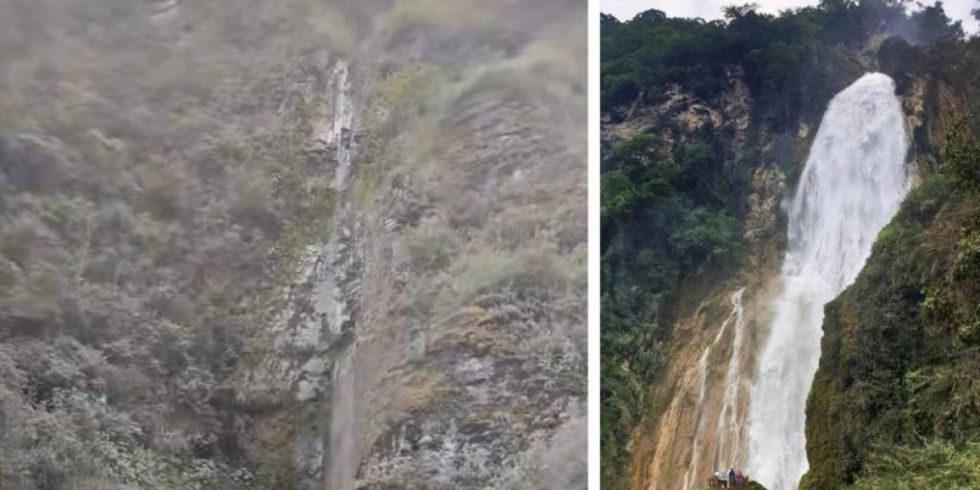 El velo de la Novia, atractivo natural, se ve afectado por la sequía en los Yungas de La Paz