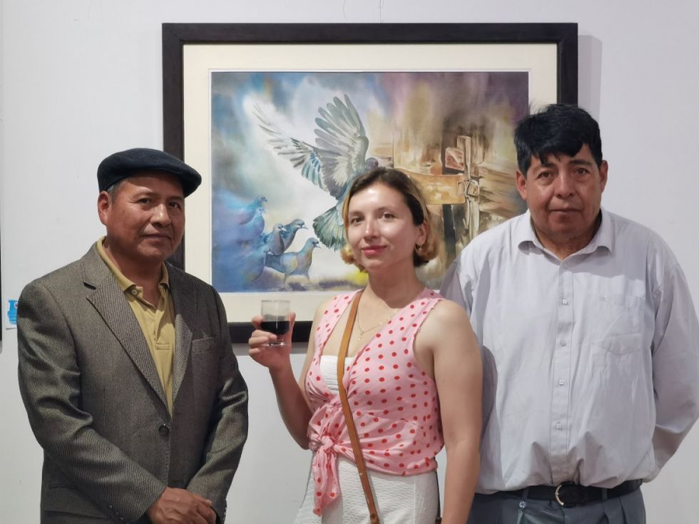 “Acuarelas”, la muestra de artistas orureños en Tarija (FOTOS)