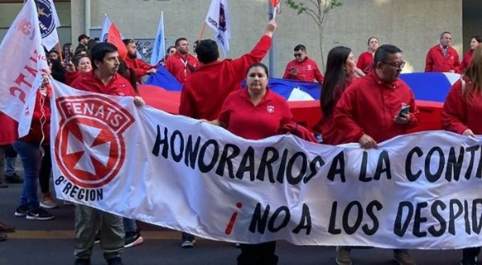 Inicia paro de trabajadores chilenos de la salud