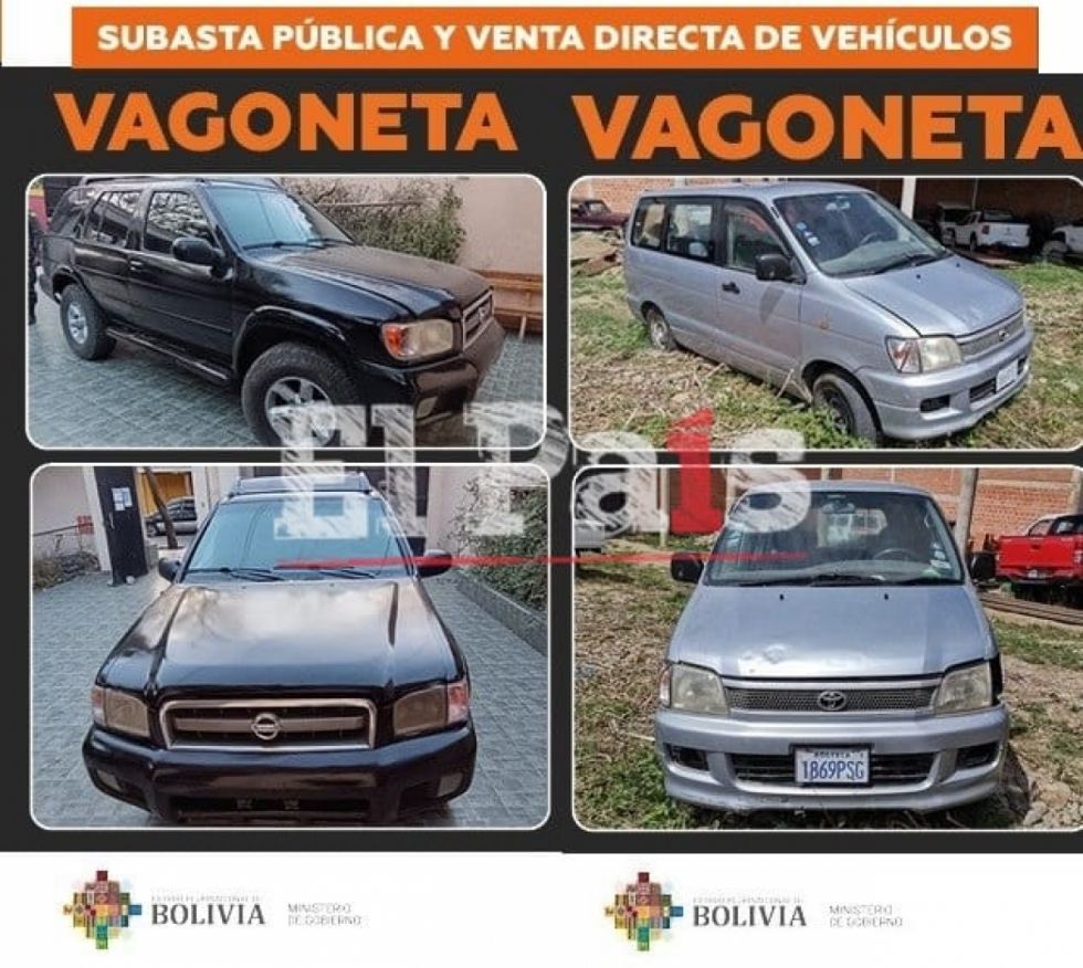 Dircabi subasta dos vagonetas en Tarija