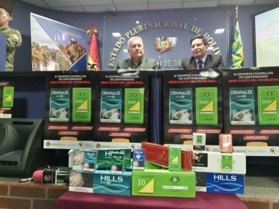 Contrabando de cigarros evade Bs 65 MM en impuestos al año