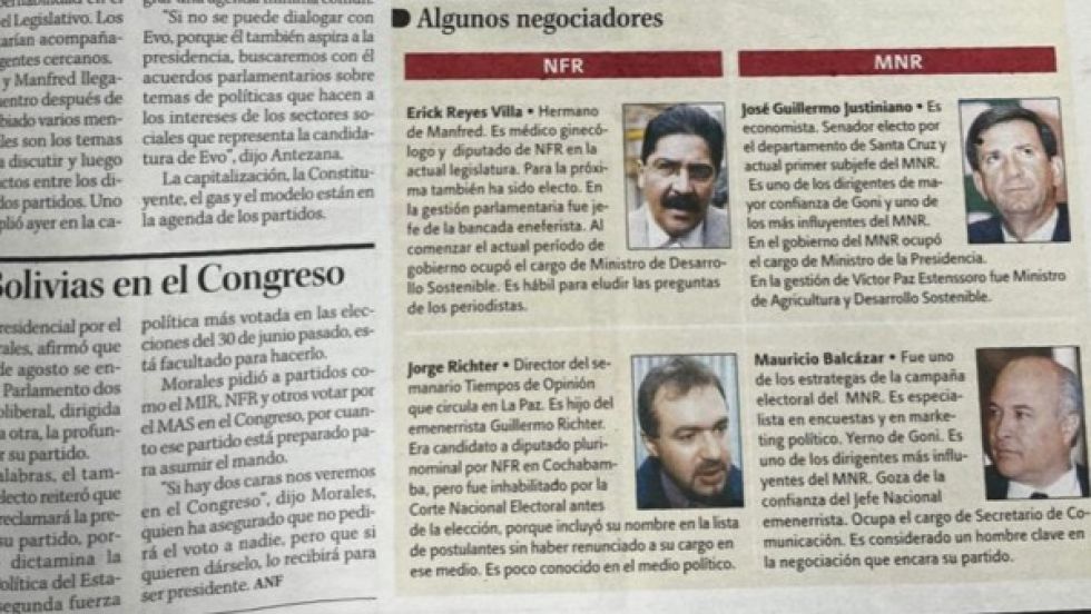 Evo señala al vocero presidencial como corresponsable de los conflictos de febrero y octubre 2003 