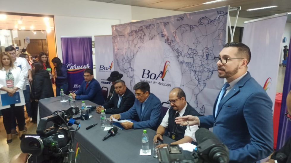 BoA inaugura nueva ruta directa de Bolivia a Venezuela