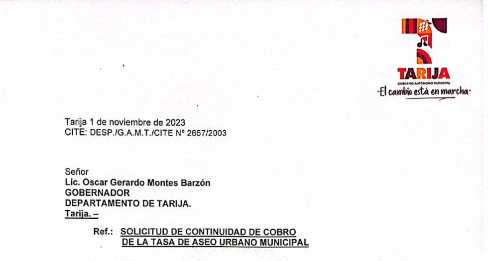 Alcalde Torres solicita la continuidad en el cobro de la tasa de aseo urbano municipal