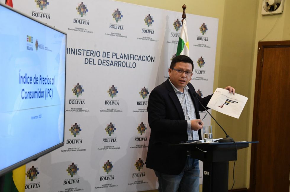 Bolivia registra a noviembre 1,48% de inflación