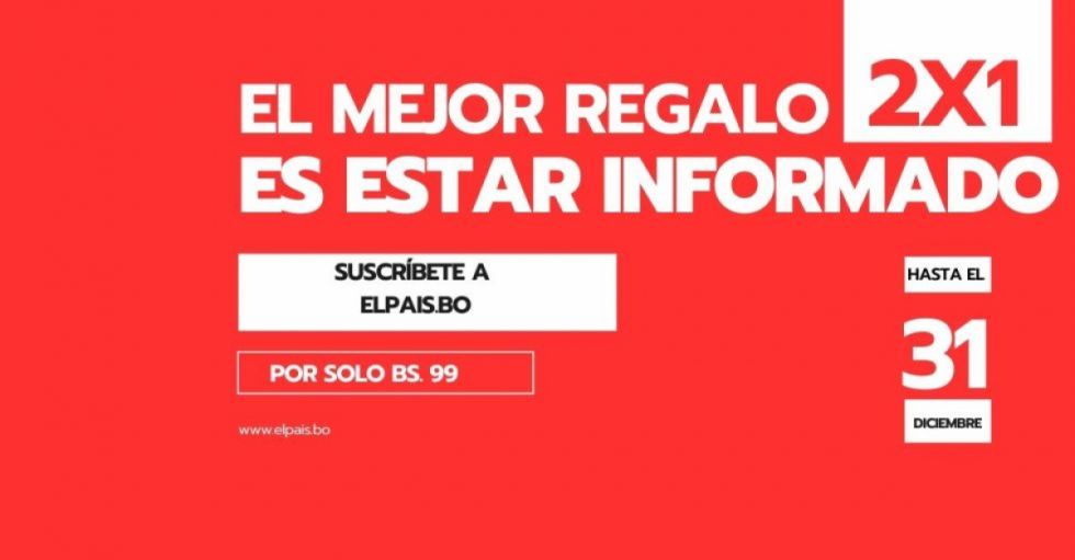 Ampliamos el 2x1 en elpais.bo ¡Suscríbete!