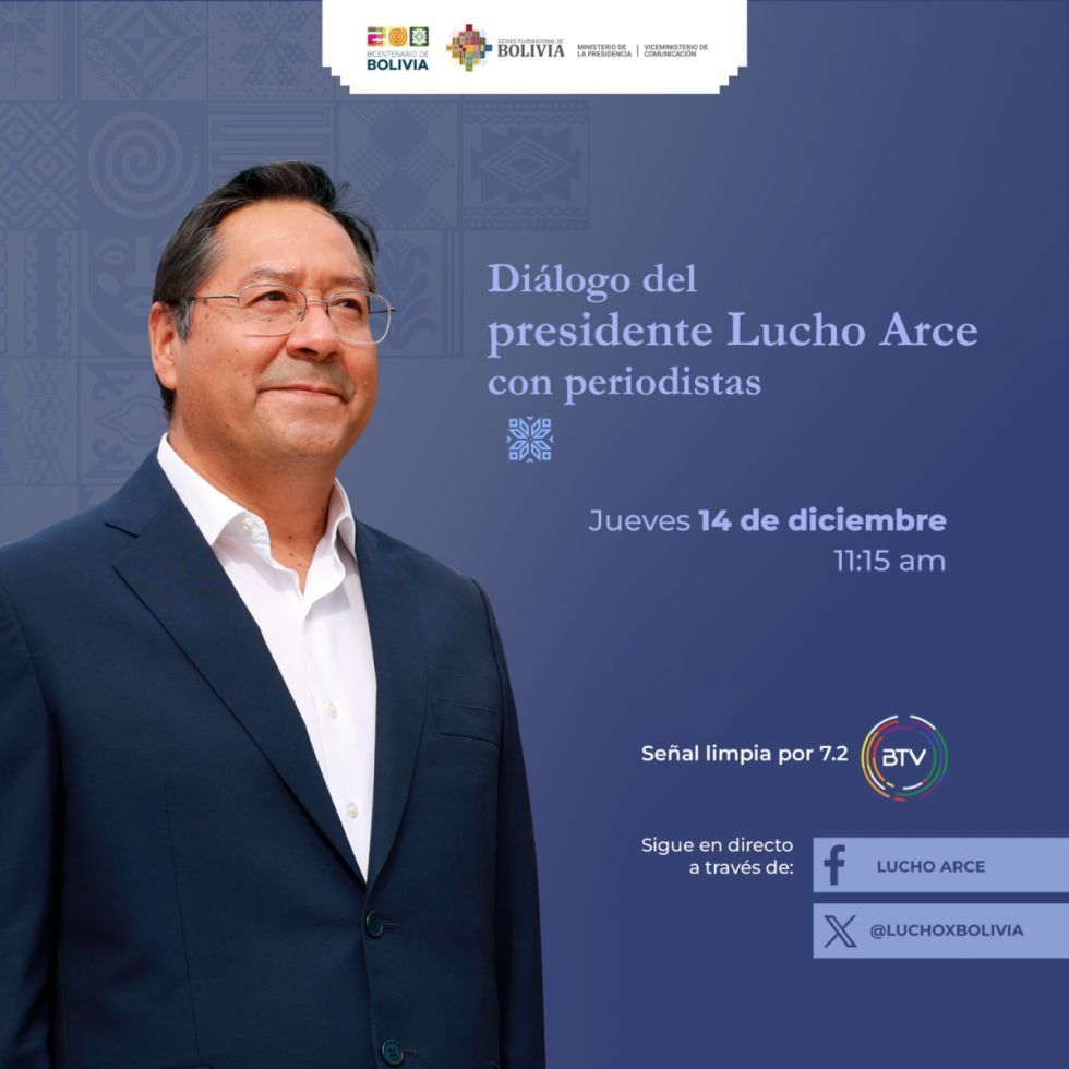 (En Vivo)Presidente Arce habla con periodistas: Mercosur, crisis judicial, combustibles, división del MAS y otros temas sobre la mesa