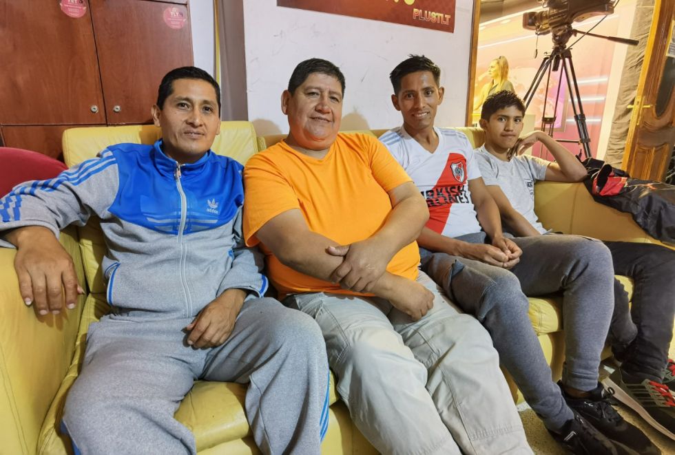 Armin Romero, Jorge Rodríguez, Cristian Cuba y David Berrios del hogar La Colmena