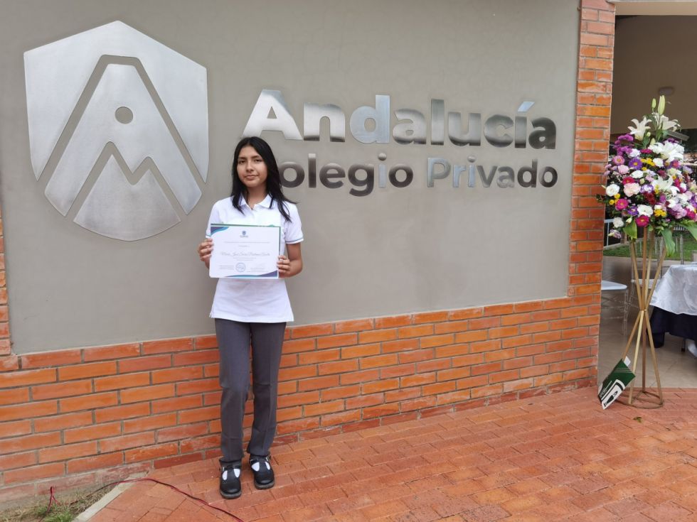 María José Saraí Pastrana Acosta, una de las becarias del colegio Andalucía. 