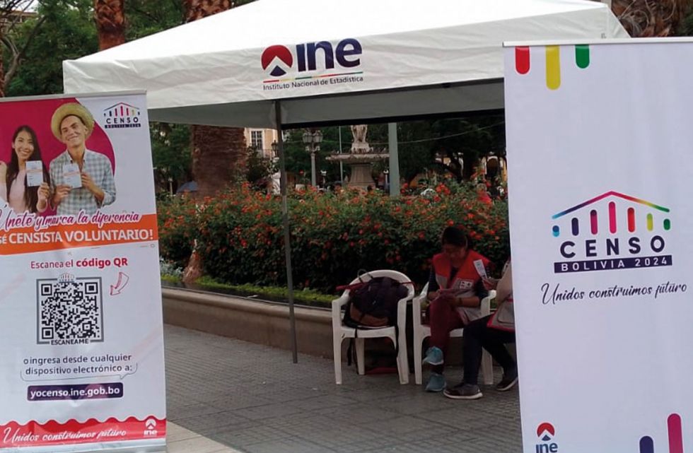 Un punto de inscripción de voluntarios. Foto: INE