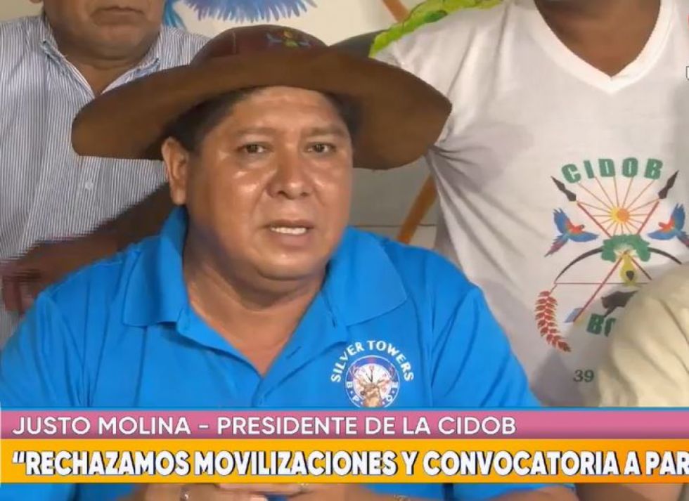 CIDOB rechaza movilizaciones y convocatoria a paro "evista" 