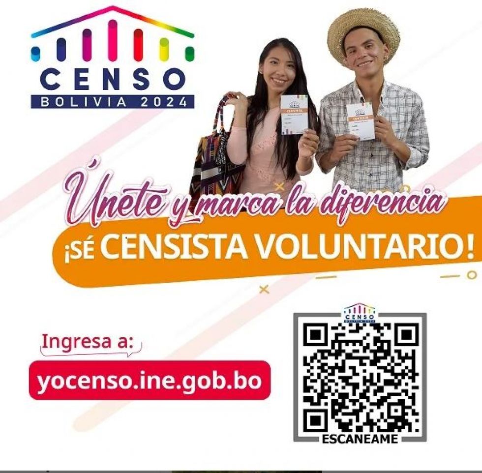 Gobierno implementa nuevos incentivos para voluntarios del Censo en Bolivia