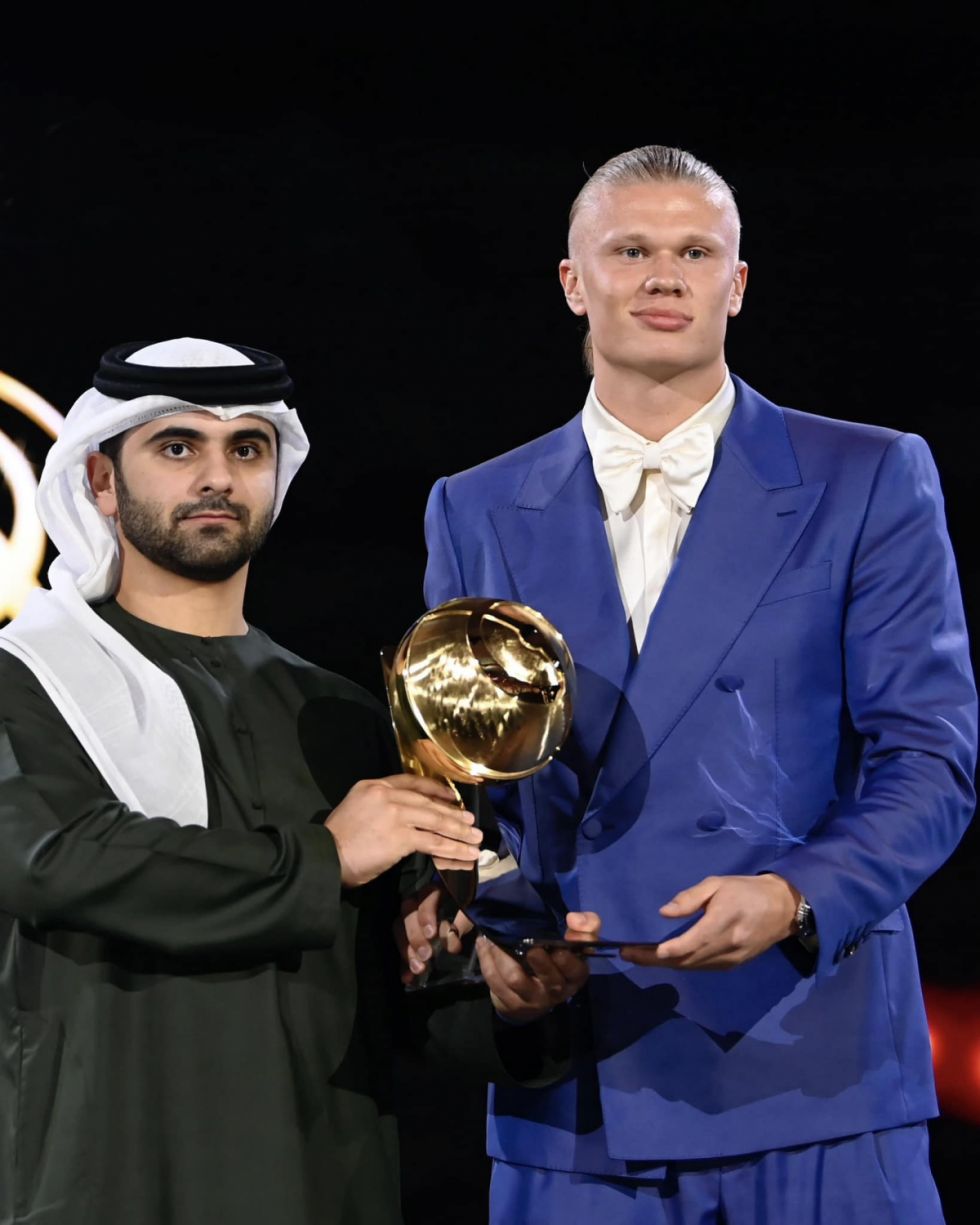 Haaland elegido jugador del año  en los Globe Soccer Awards