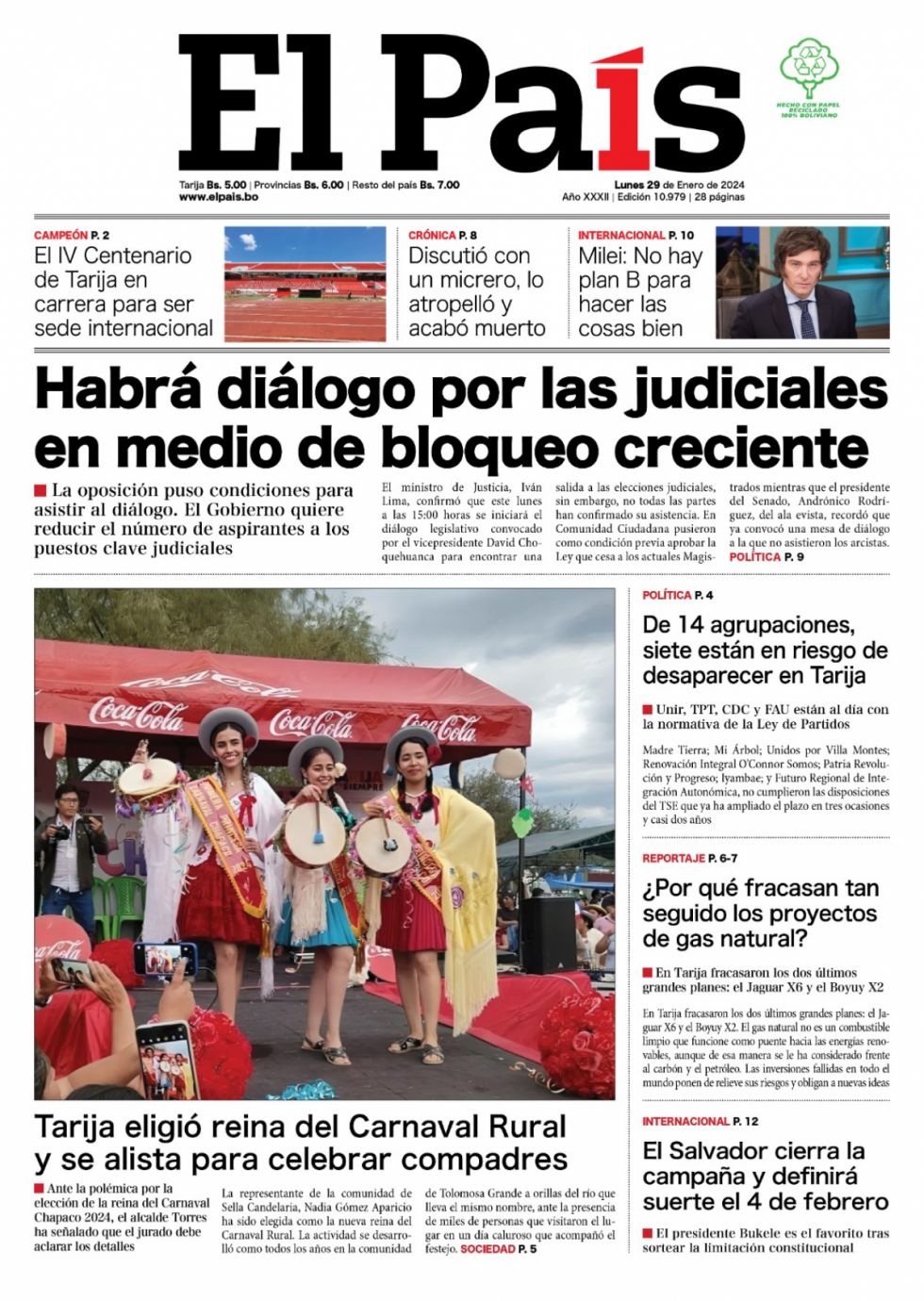 La reina del Carnaval, el diálogo imposible, el IV Centenario... Lee las imprescindibles de este lunes