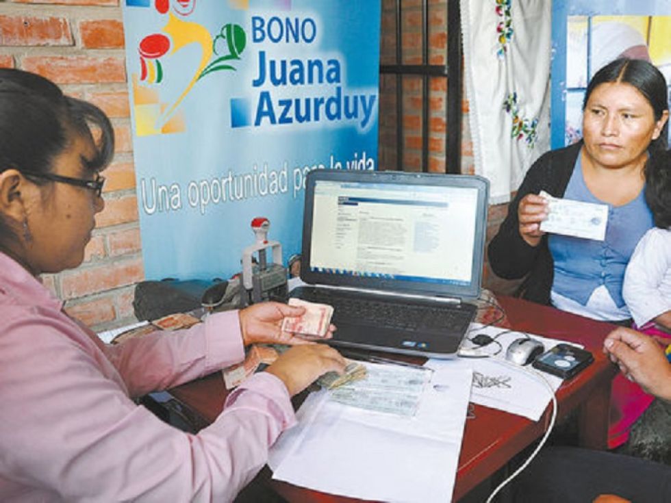 Garantizan Bs 182 MM para el Bono Juana Azurduy