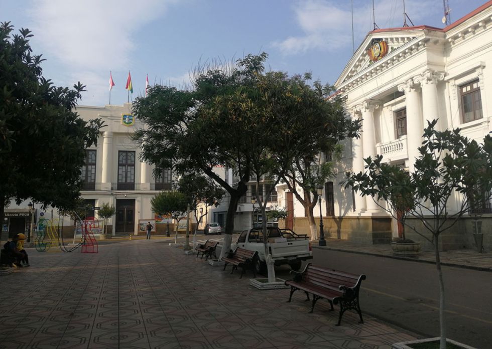 Plaza Luis de Fuentes en la ciudad de Tarija 