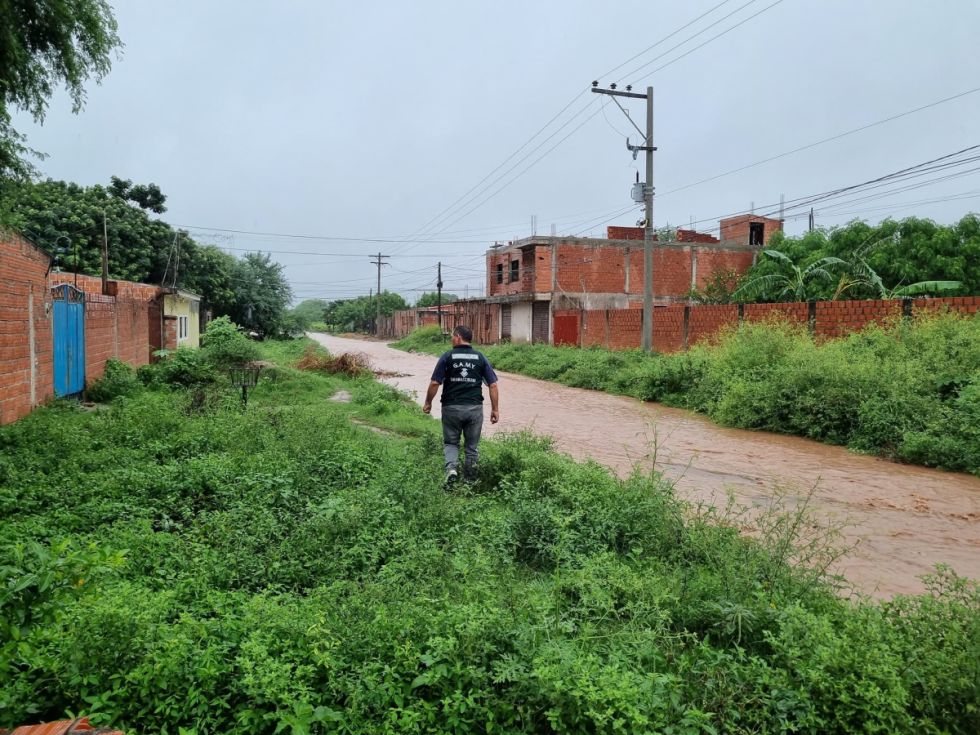 Intensa lluvia provocó estragos en Yacuiba 