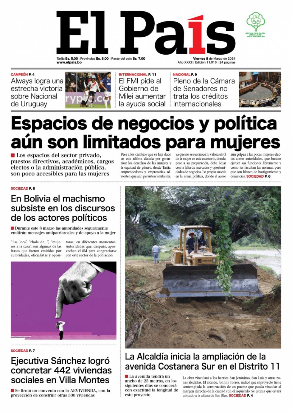 El 8M, la Costanera, los vuelos azules, Trump y mucho más: lee las imprescindibles