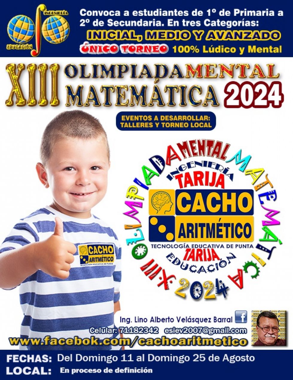 ¡Inscríbete a la XIII Olimpiada Mental Matemática!